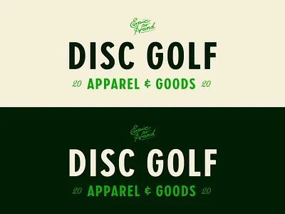 Disc Golf Type badge branding disc golf typography