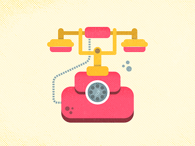 Telephone call graphic grunge illustration old phone retro ring rotary telephone texture vector vintage wire