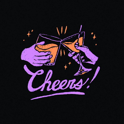 *clink* bar branding digitalillustration illustration procreate vintage