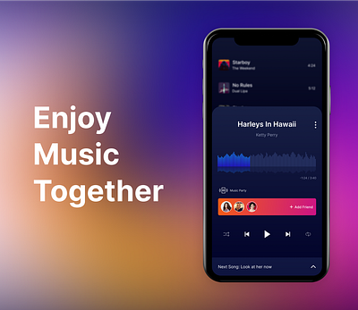 Music App Mockup app music app share ui design