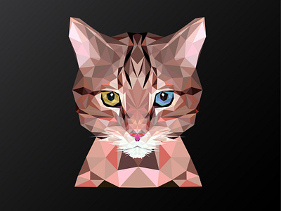 Cat Polygonal Sketch adobe illustrator art black cat cat illustration cat logo cat polygonal art design geomatric illustration illustration art pink pink cat polygon polygonal polygonal art polygonal logo