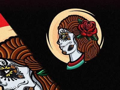 sugar skull logo animation branding coreldraw design design art ilustration ilustrator logo sketch vector