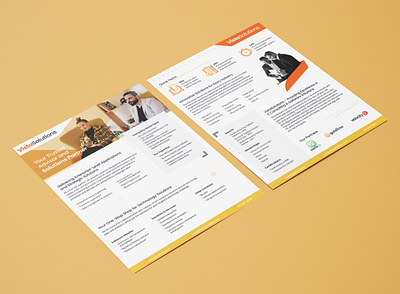VistaSolutions InfoSheet design flyer flyer design information information design one page one page design onepage onepager sell sheet single page