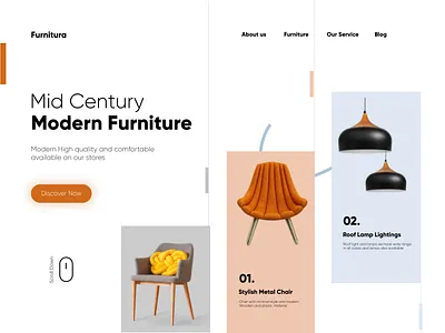 Mordern Furniture Website Front UI design futniture shopify store ux web webdesign