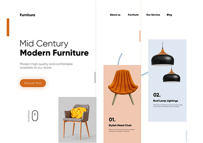 Mordern Furniture Website Front UI design futniture shopify store ux web webdesign