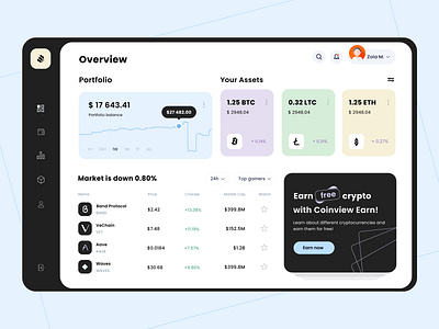 Crypto Wallet UI design crypto crypto exchange crypto wallet cryptocurrency design exchnage design ux web webdesign