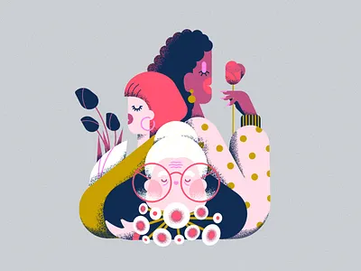 2021 - Women's day illustration 2d affinitydesigner art colorful design feminine flat illustration minimal pastels vector women womensday