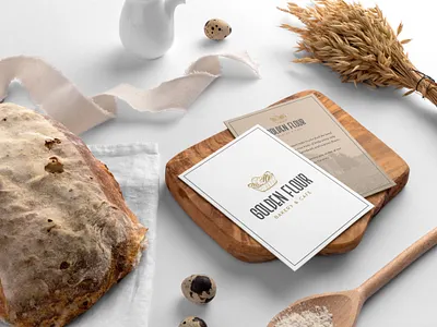 Golden Flour bakery logo brand identity branding branding and identity branding design cafe logo design flat logo logo design logos ai logotype lookadesign minimal mockup mockup design mockup psd restaurant logo