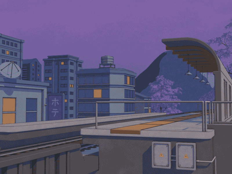 Evening Commute 3d c4d cinema 4d city cityscape illustration light motion design render train tram