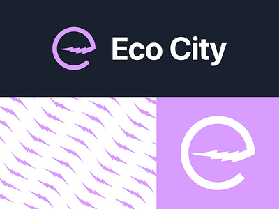 Eco City Electric Scooters - 30 Days of Logos bolt branding charge eco electric energy lightning logo logo design mark purple scooter