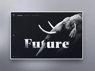 Future Elephant Web Design elephant gray landingpage minimal ui ui design uidesign ux uxdesign uxui web web design webdesign website website design
