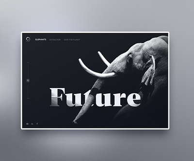 Future Elephant Web Design elephant gray landingpage minimal ui ui design uidesign ux uxdesign uxui web web design webdesign website website design