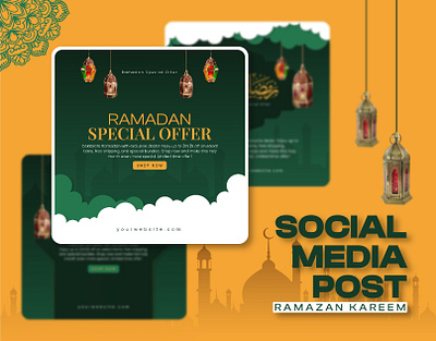 Ramadan Kareem Special Sale Social Media Post Design collection discount iftar islamic kareem offer posts ramadan sale social media special template