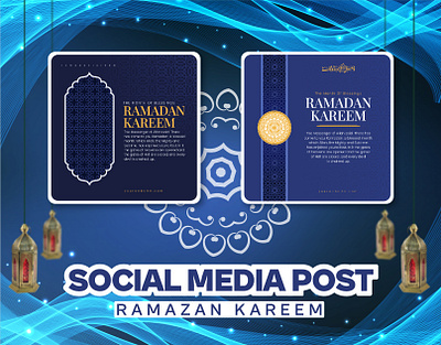 Ramadan Kareem Special Social Media Post Template blue collection creative design graphic design islamic kareem media post posts ramadan realistic social social media template