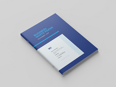 White Paper blue brochure business business case corporate white paper