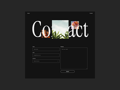 Contact Section | Portfolio website contact section framer framer template portfolio website ui web design