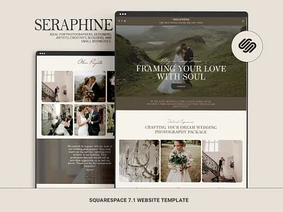 SERAPHINE Squarespace Photography Website Template minimalist website template