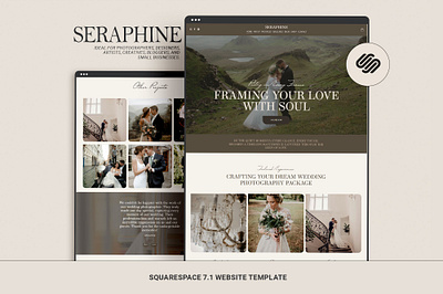 SERAPHINE Squarespace Photography Website Template minimalist website template