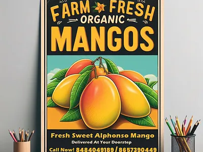 Mangos Banner Design | Mango Poster | Social Media Post mango banner mango poster social media post