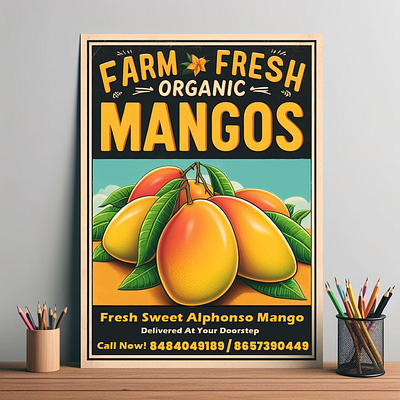 Mangos Banner Design | Mango Poster | Social Media Post mango banner mango poster social media post