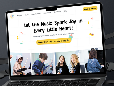 Musicnme - Music Learning Landing Page company profile design designer e learning figma homepage landing page learning mobile app typography ui ui design uidesign uiux ux ux design uxdesign web design website website design