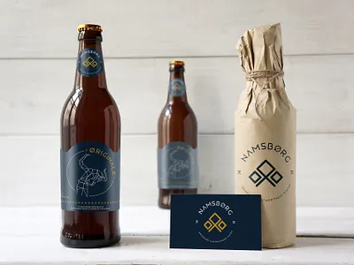 NAMSBORG - Branding - Packaging - Illustration art direction beer branding beer label bottle branding graphic design identity branding illustration kraft mark package design packaging polygon art viking viking logo