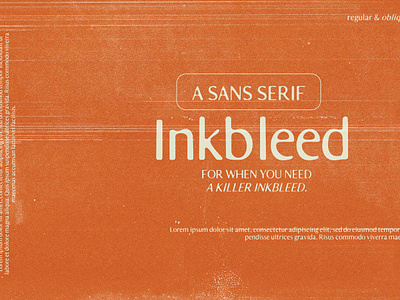 Inkbleed Sans Typeface (2 fonts)