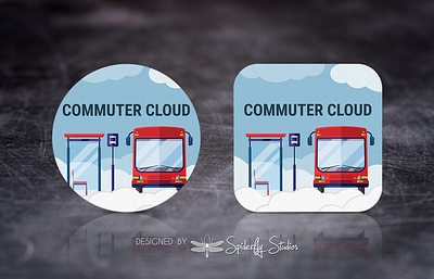 Commuter Cloud - Launcher Icon app design app icon app icon design app ui app ux graphic design icon icon design launcher icon