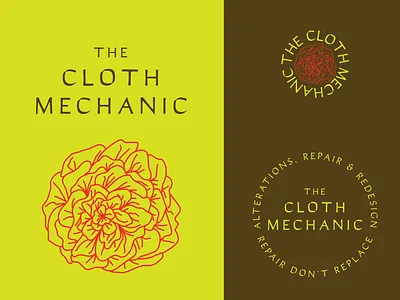 The Cloth Mechanic brand color design logo pattern typography