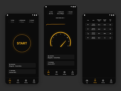 Speedtest App 2021 adobexd app app design inspiration interface minimal mobile mobile app mobileinspiration speedtest ui uidesign uxdesign