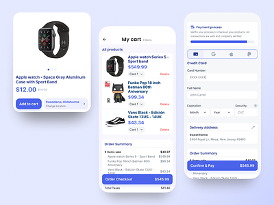 Checkout Porcess - Daily UI 02 app checkout dailyui design ecommerce interface ui