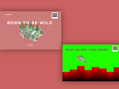 Jim Wild Recruitment Advergame Concept design graphic design illustration ui ux web web design website website concept website design