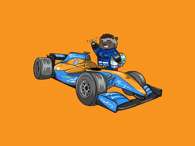 "Cheerleaders for Life" | F1 Honey Badger adobe branding character comic design formula one formula1 graphic design honey badger illustration illustrator photoshop