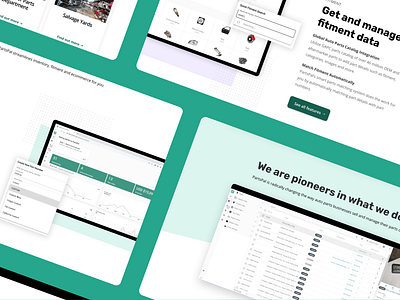 PartsPal landing page shot #3 branding design images software startup tech web development webflow website design