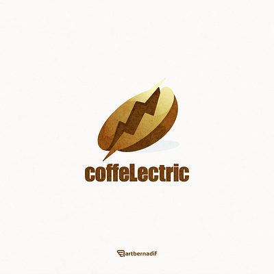 coffelectric logo combination animation app branding clean coffee design electric flash flat icon illustration logo vector