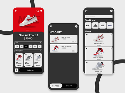 Shoes Store App animation app branding design graphic design illustration nike shoes shoes app shoes store simple ui uidesign uiux ux uxdesign uxui vector webdesign website