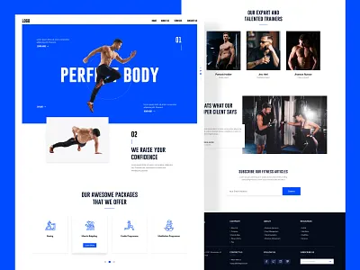 Fitness Landing Page agency branding clean design dribbble figma fitness gym landing page design landingpage minimal popular web web design web ux webflix website website design workout yoga