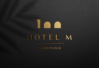 Hotel M Logo branding gold hotel logo hotels logo logo design logotype