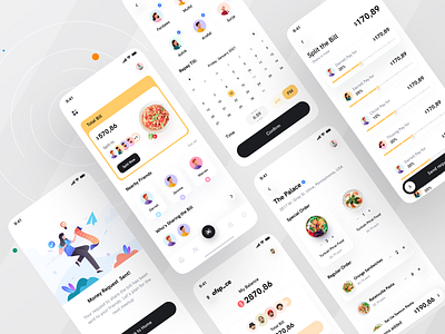 Bill Split App I Ofspace app design bill split bills figma design finance app fintech app illustration interface ios app design money app money management motion design ofspace sketch app split bill ui creative user experience user interface ux