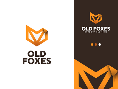 OldFoxes logo design animal clothing design ear forest fox gedas meskunas glogo gradient head hunting icon illustration lineart logo minimalistic old outdoor outline wolf