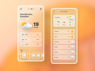 weather app app glassmorphism glassy mobile ui ui design weather weather app