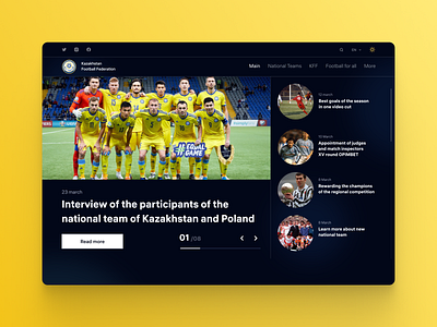 Kazakhstan Football Federation football football club landingpage product design ui ux web website