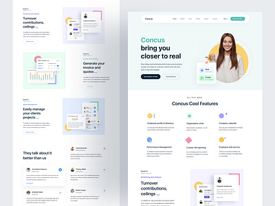 Concus Website 2021 agency website branding concus design designer dribbble homepage homepage design homepagedesign landing page mobile turjadesign web design webdesign website website concept website design websites