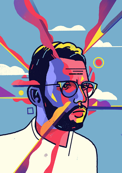 Cloud mode editorial illustration illustrator people portrait portrait art portrait illustration portrait painting portraits procreate