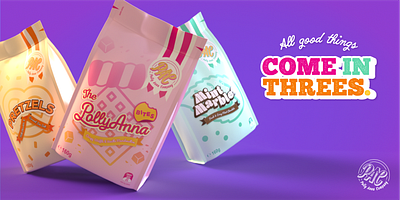 Polly Anna Company 3d art 3d modeling adobe dimension australia branding candy chocolate chocolate packaging colorful design graphic design illustrator indesign logo package design packaging typography visual identity