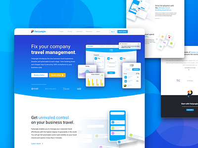 fairjungle#1 blue desktop flight homepage landing mobile pricing train travel