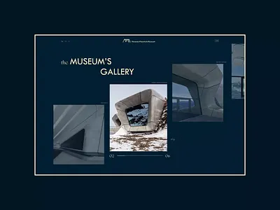 Messner Mountain Museum ― New Website '21. The Museum’s Gallery animation app branding design minimal photoshop typography ui ux web website