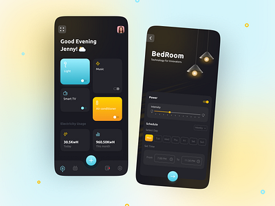 Smart Home app app design colorful colorfull dailyui design figma icon mobile app product design smarthome ui uiux userinterface ux