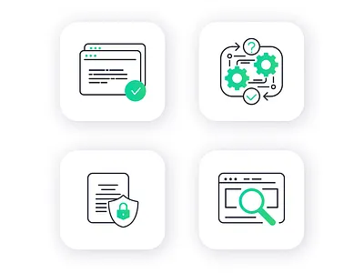 Detailed icons set app automation concept design icon icon design icon set iconography illustration minimal monitoring security ui