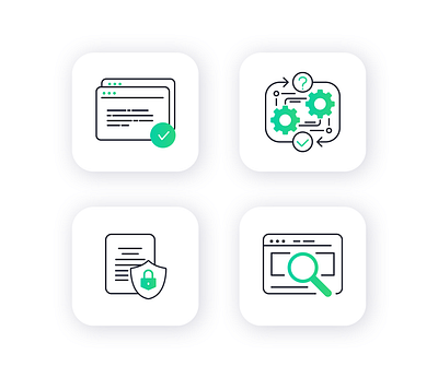 Detailed icons set app automation concept design icon icon design icon set iconography illustration minimal monitoring security ui